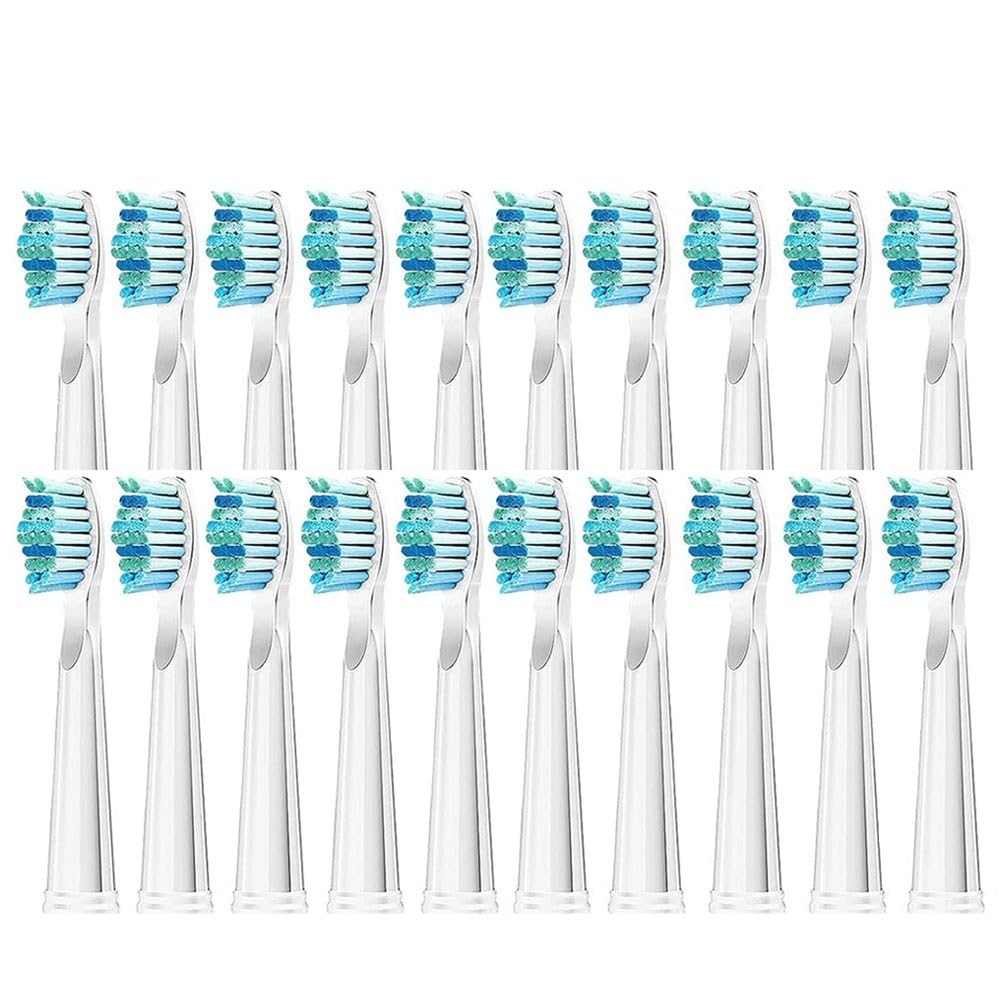 tianwandong 30 szt. wymiennych główek szczoteczki Dupont Bristle Brush Refill do szczoteczki elektrycznej FW/SG 507/508/515/551/917/959(Whtie 20)