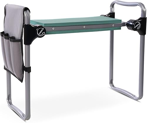 Miniatura 9 de Banco de jardín y asiento de jardín 2023, banco de jardinería plegable con almohadilla de espuma EVA de 8 pulgadas de ancho y bolsa de herramientas