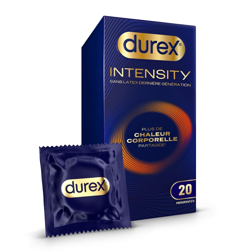 Durex Intensity 20 Preservatifs Homme Sans Latex Derniere Generation Ultra Fins Ultra...