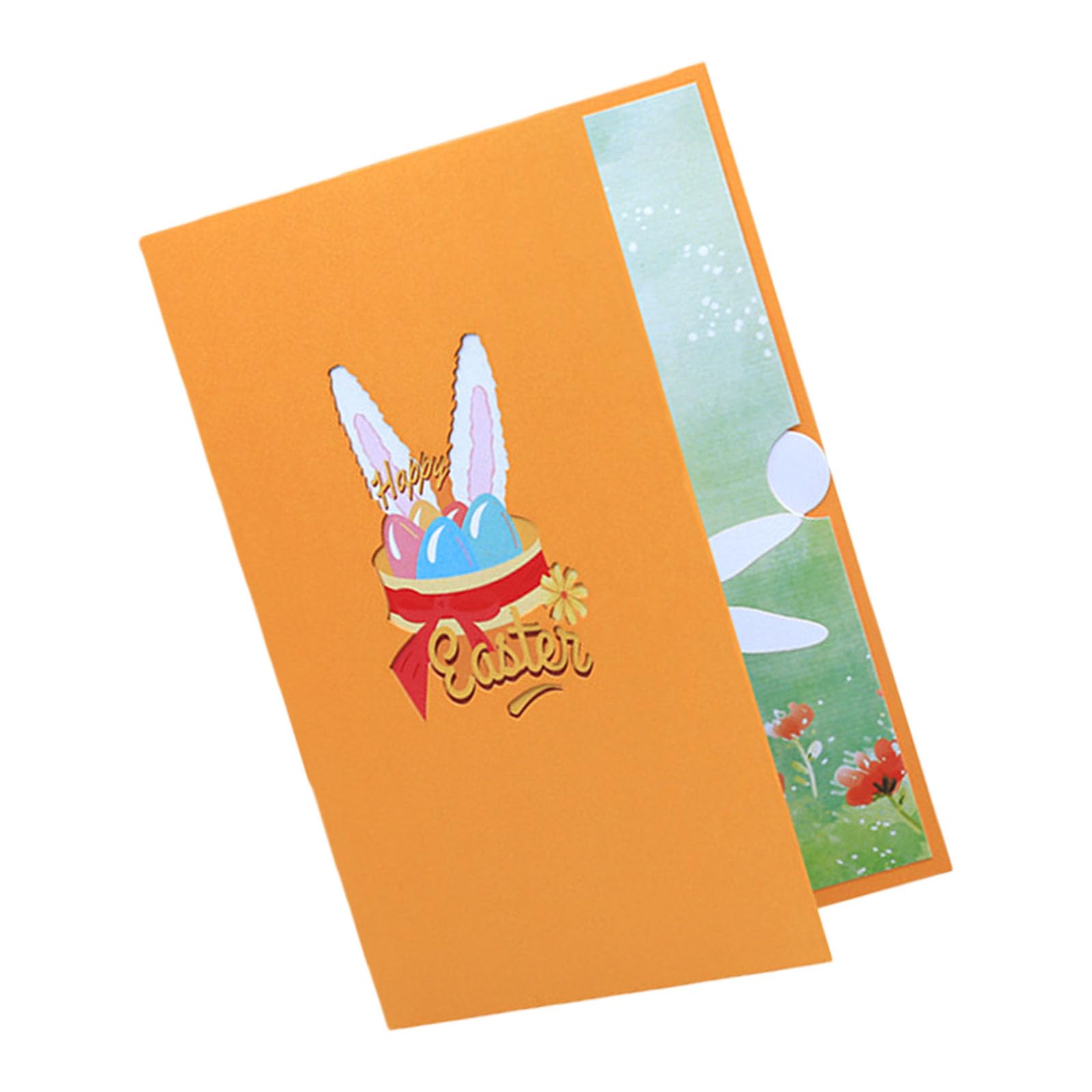 Yhplxyuus Unique 3D Opening Rabbits and Design Seasonal Card Easter Greeting Card Suitable for Holiday Greetings and Party Supply Easter Party Decoration