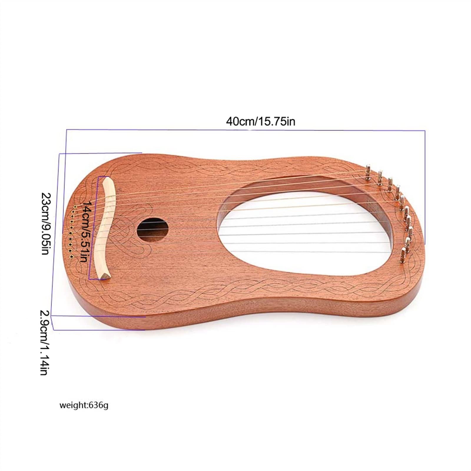 Harfen Professionelle Leier Harfe Holz Mahagoni Harfeninstrument Mit Stimmwerkzeug