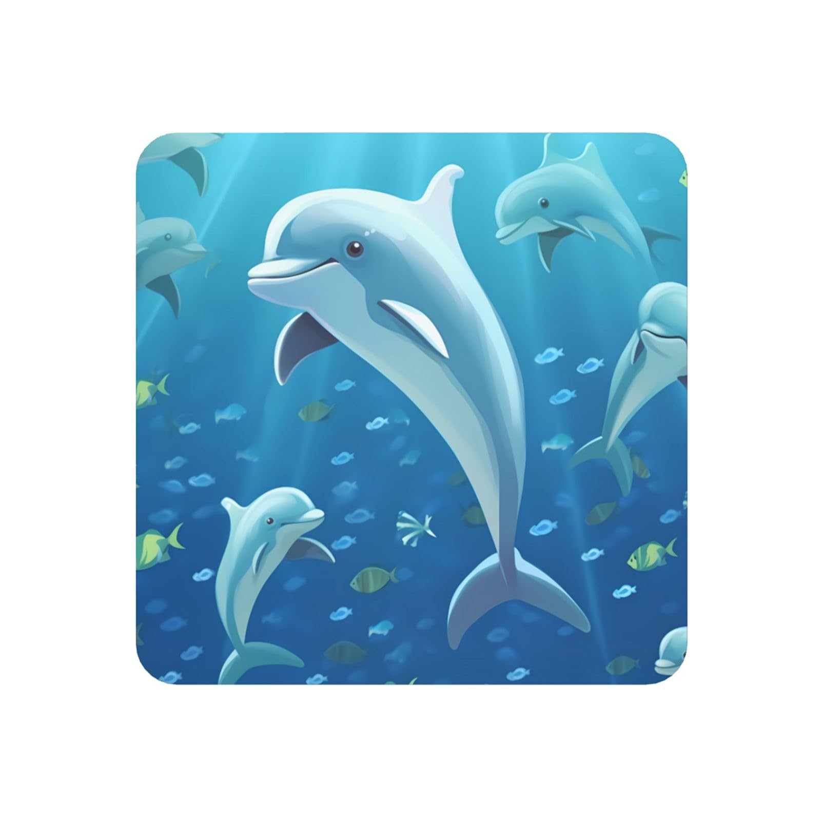 Fodpand Square Dolphin Fridge Magnets, Strong Small Refrigerator Magnets Decorative Magnets For Kitchen Fridge Office Locker - Funny Magnetic Stickers Birthday Gifts