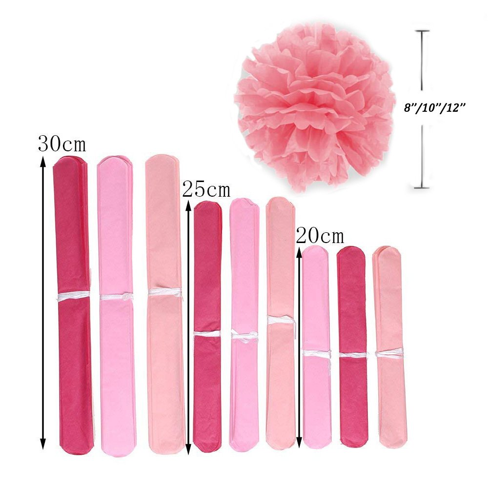 Amazon.co.jp: ペーパーフラワー ペーパーポンポン 紙のポンポン