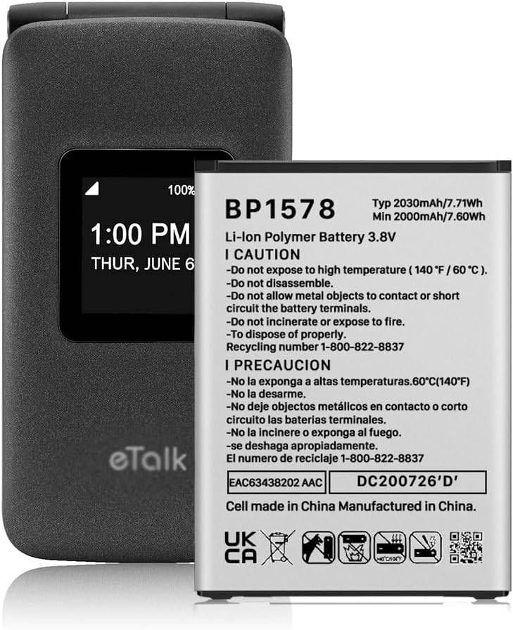 JDIRLDL BP1578 Battery, 2024 New (2030mAh) Super High