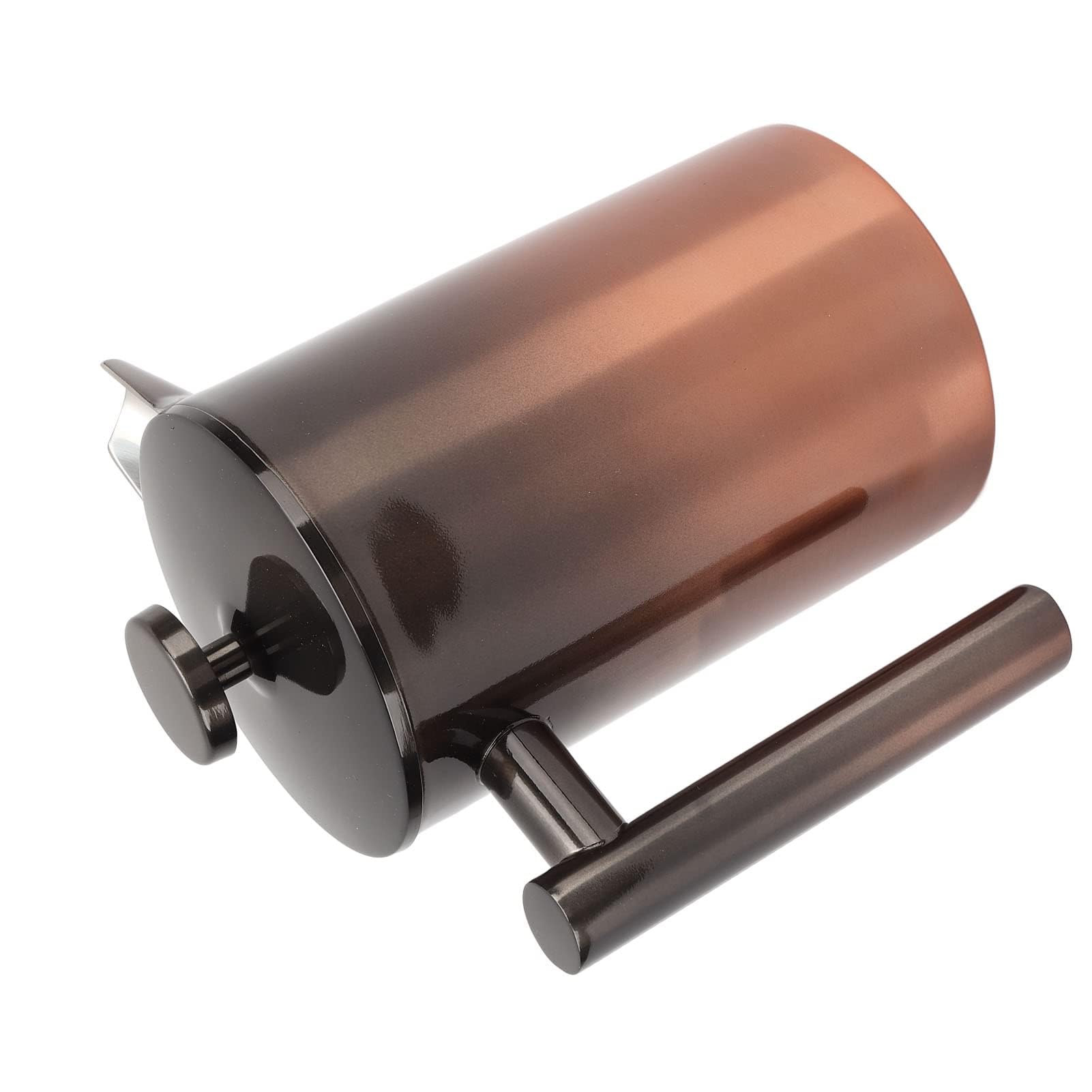 Cafetera De Prensa Francesa Con Filtro Rampa Degradada De Acero Inoxidable 304 De Doble Capa, Prensa De Café De Acero Inoxidable Portátil Y Duradera Para El Hogar Y Los Viajes(800ML)