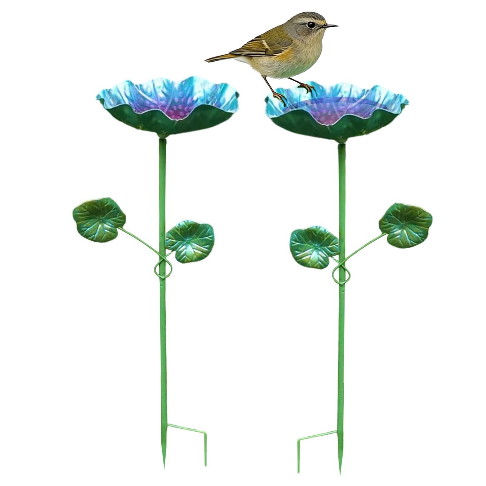 Statue abreuvoir décorative pour oiseaux : nichoir en métal durable pour terrasse et arrière-cour