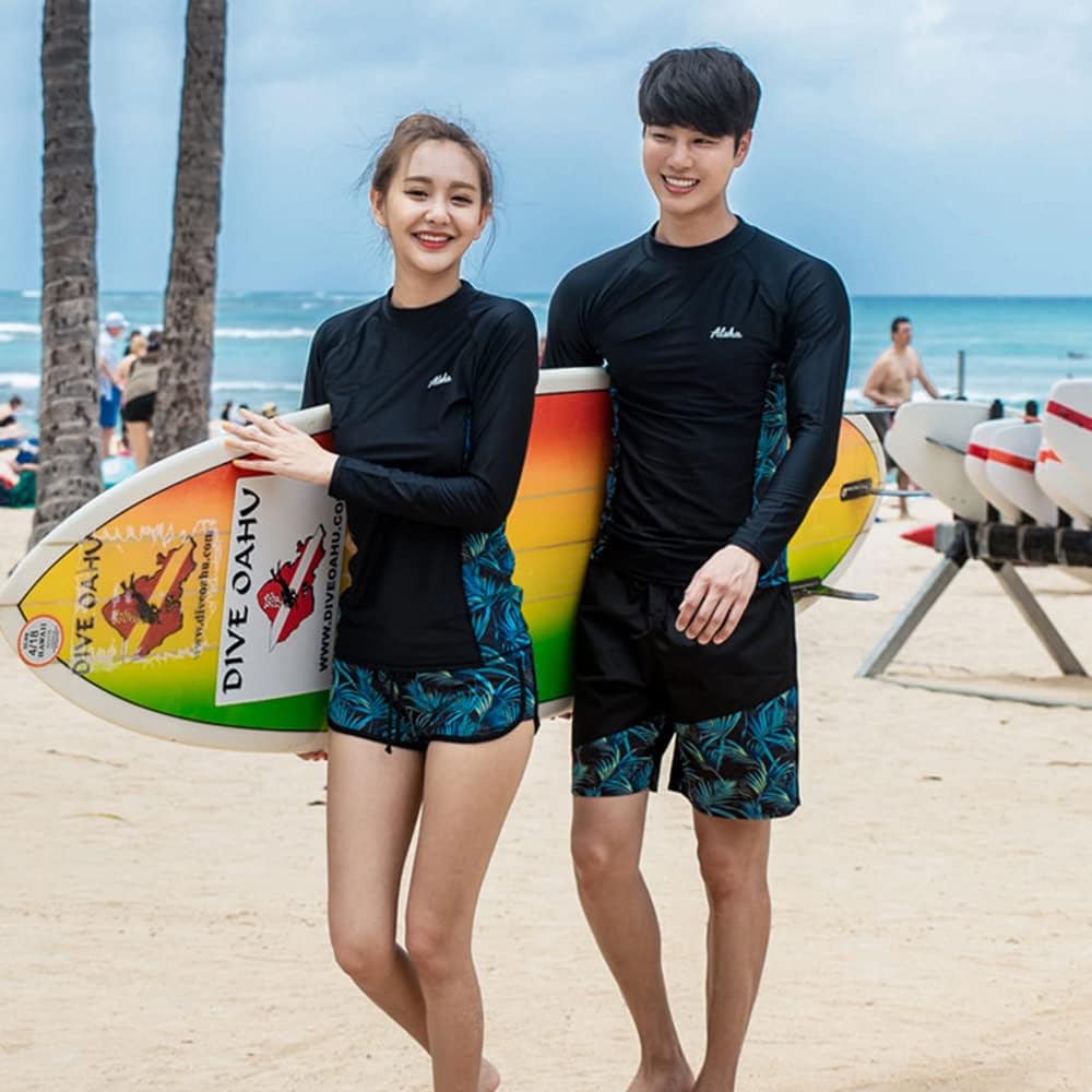 [purcoce] ラッシュガード メンズ 水着 長袖 レギンス サーフパンツ tシャツ フィットネス 上下セット 3点セット 男性 UVカット 水泳 スポーツ 大きいサイズ 水陸両用 夏