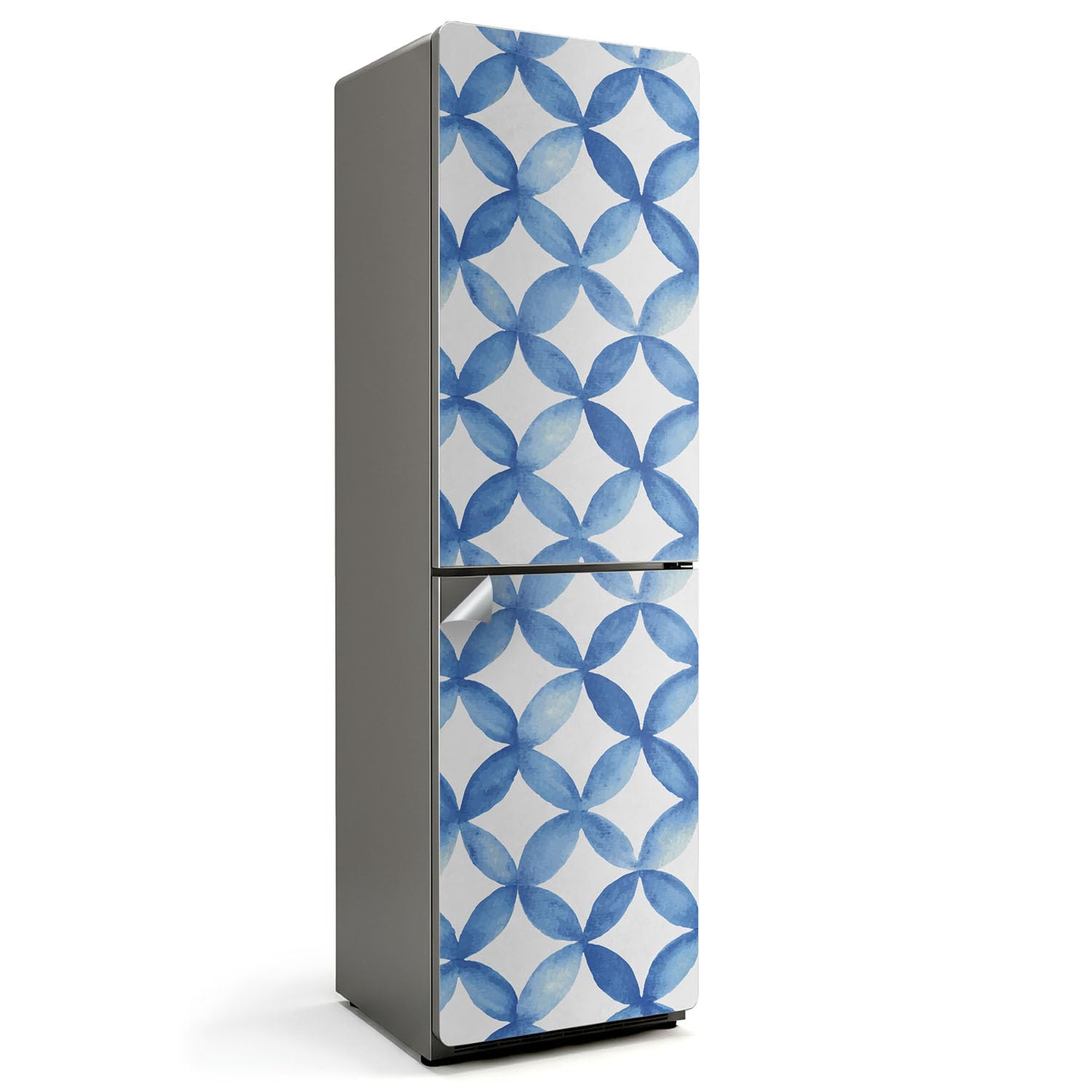 Sticker réfrigérateur fleurs habillage décoratif lavable 60x205 cm