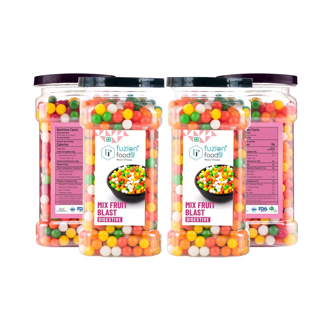 Fuzion Foodz Mix Fruit Candy -Mouth Freshner- Mix Fruit Blast- Flavour Candy Balls (180 Gm X Pack Of 4) (B097YKY8XR) Amazon Price History, Amazon Price Tracker