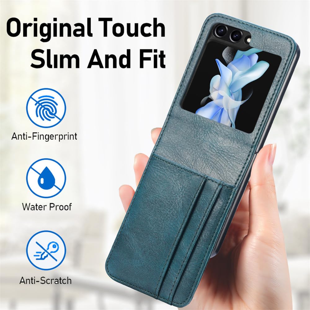 Wygodne etui na karty do Samsung Galaxy Z Flip 5 4 5G Flip3 Flip5 Flip4 Flip2 Flip 3 2 Skórzane akcesoria do telefonu, czarne, do Samsung Z Flip 3