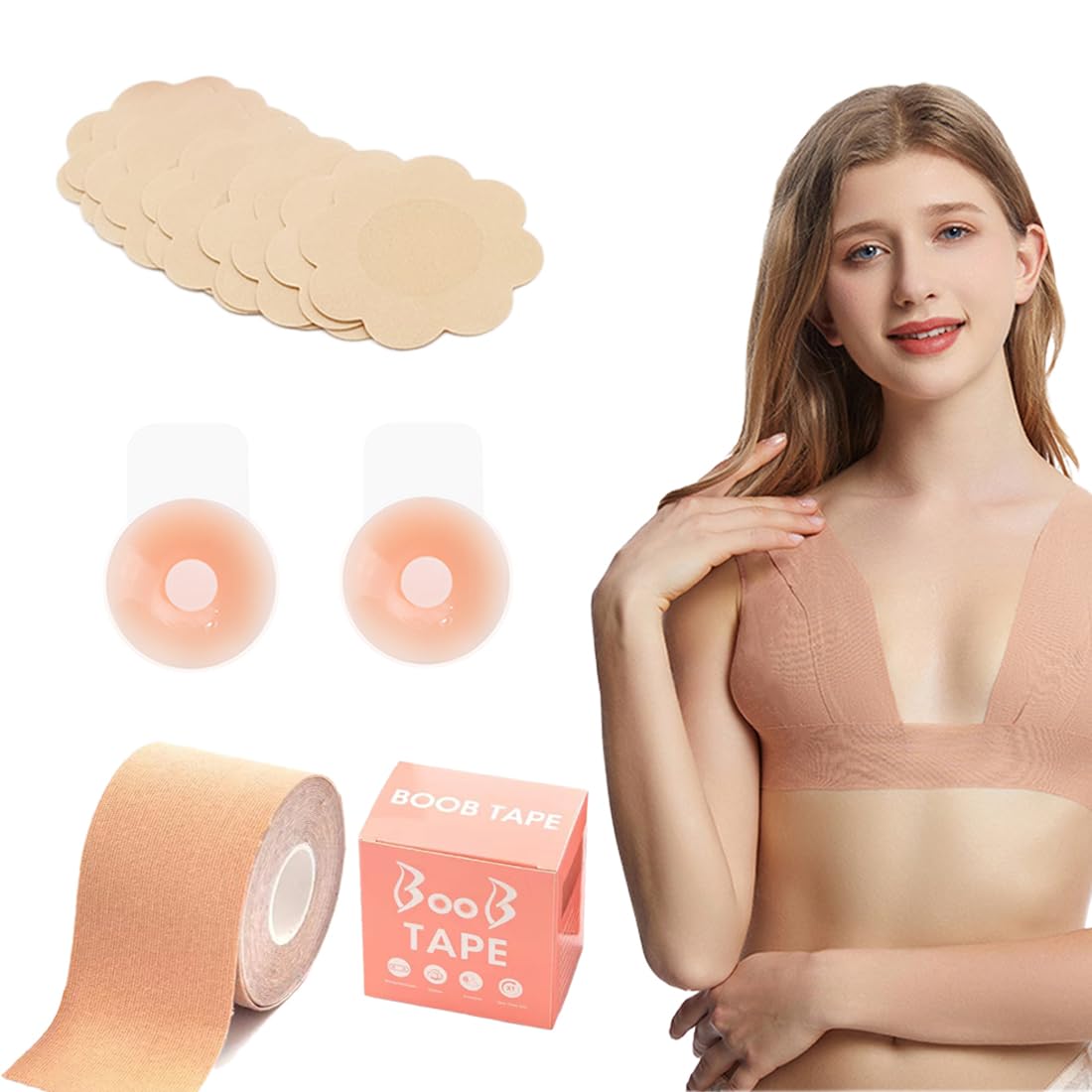 BUTBU Klebe BH & Boob Tape Set - Push Up Für Große Brüste
