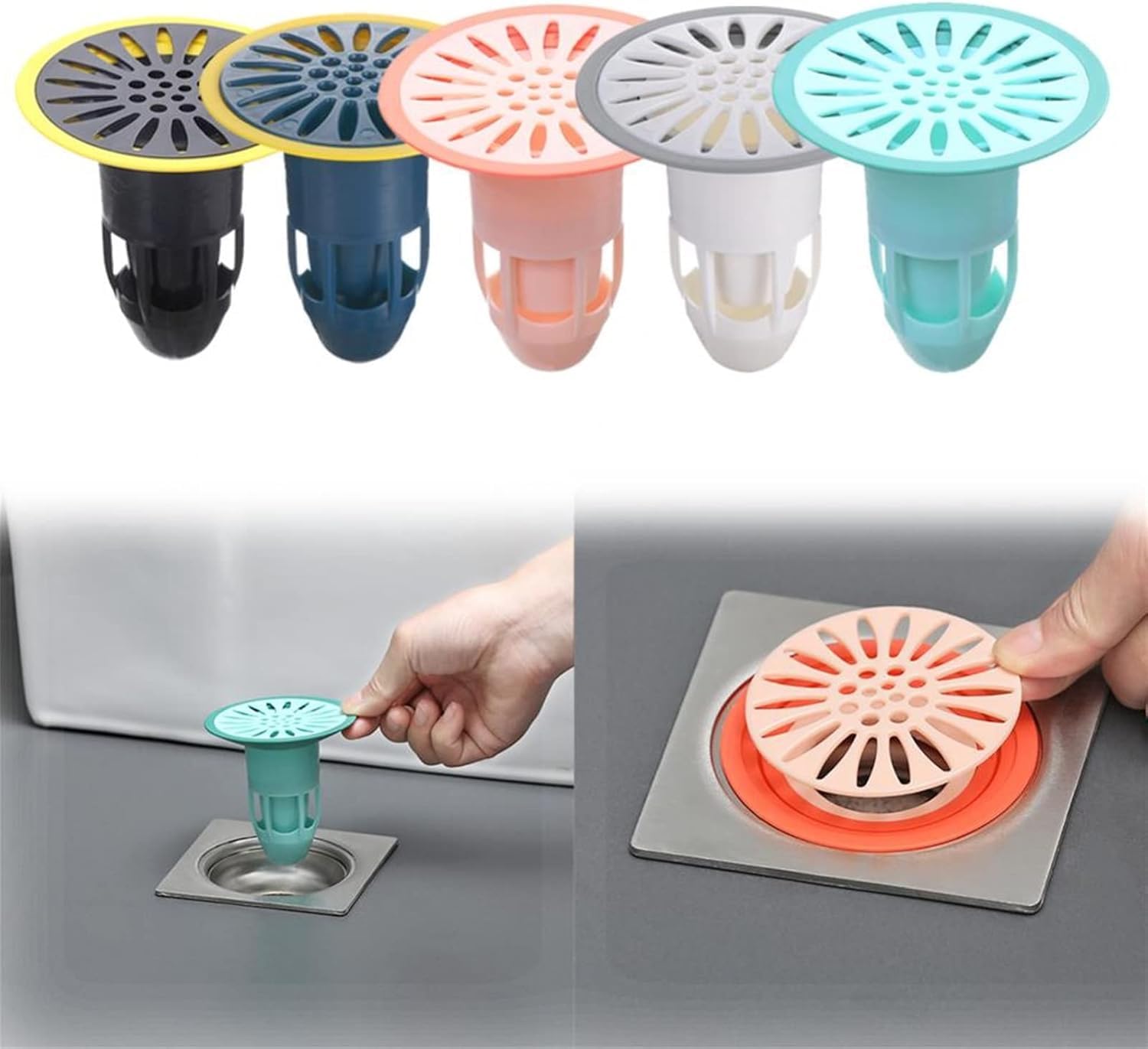Kriq Shower Drain Cover, Toilet Floor Anti-Smell Cover, Drain Hair Catcher, Shower Drain Strainer, Sewer Pest Control Drain Cover, Plug Hair Catcher (B0DCN9DSP8) Amazon Price History, Amazon Price Tracker