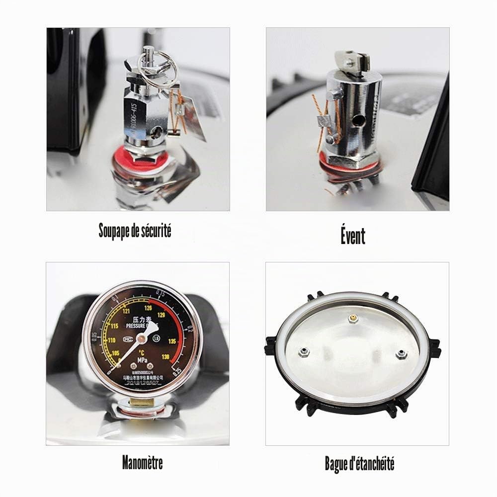 Autoclave en acier inoxydable stérilisateur à vapeur armoire de stérilisation en acier inoxydable pour équipement médical dentaire (Réglage de l'heure,24L)