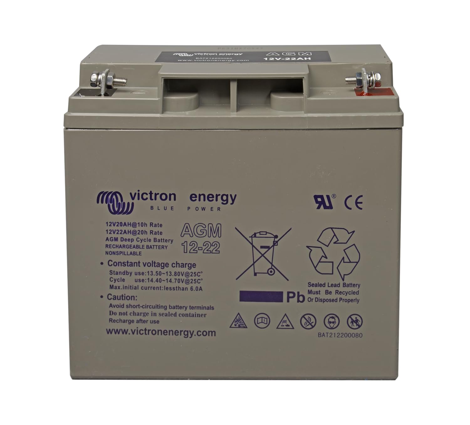 Victron Energy AGM 22Ah 12-Volt Batteria a Ciclo Profondo