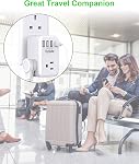 Canada to UK Plug Adapter, EyGde Ireland Type G European Power Adapter Converter with 3 American Outlets 3 USB Ports & 1 USB C, UK Travel Adapter for US CA to British England Scotland Irish Hong Kong