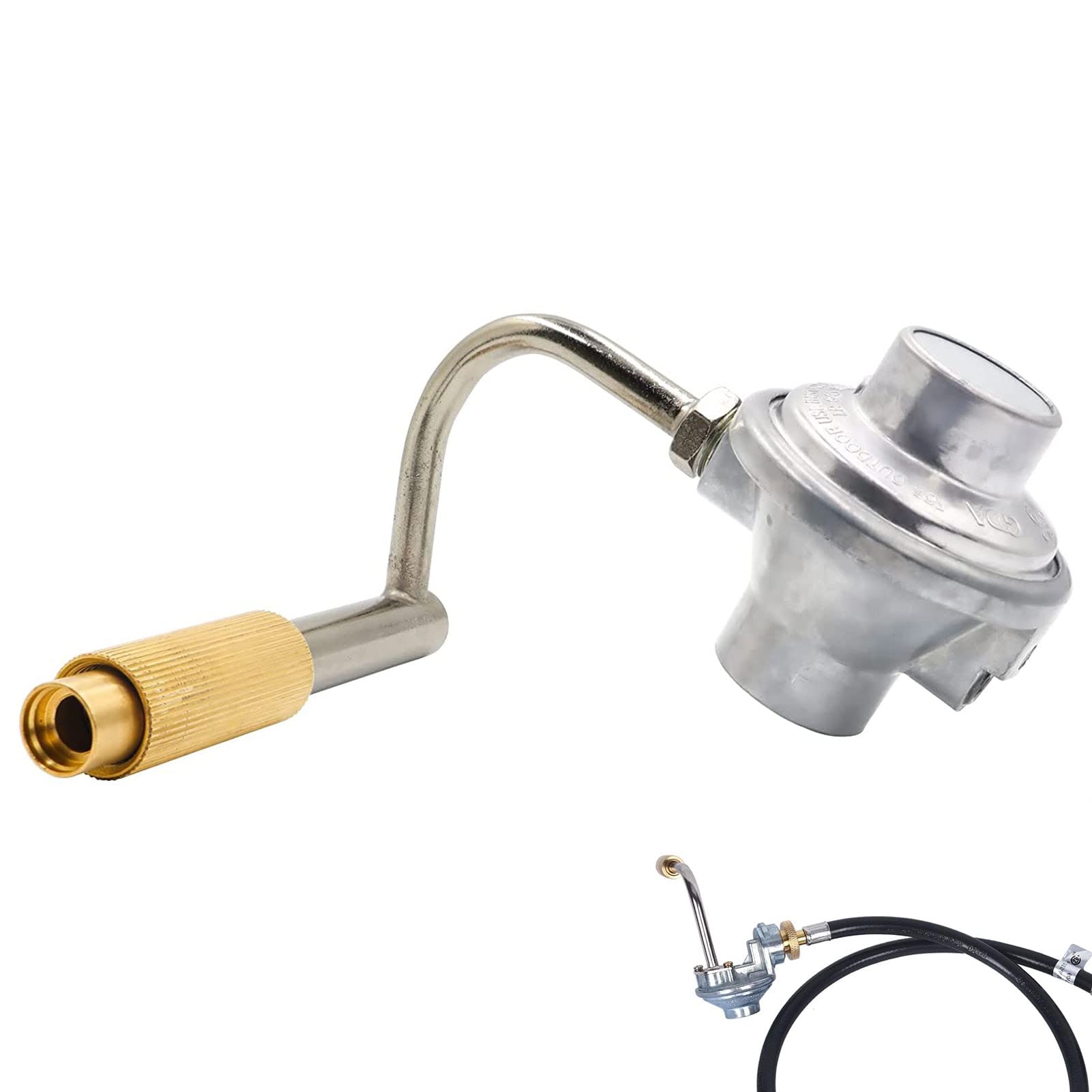 Manguera adaptadora de propano Kit de reemplazo de regulador y Manguera adaptadora de propano de Baja presión Compatible