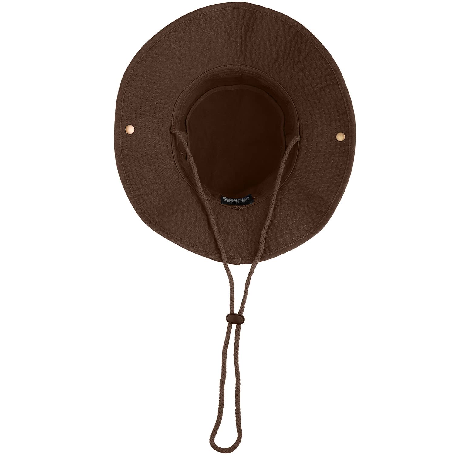Sombrero de ala ancha para senderismo, pesca, safari, boonie, 100% algodón, protección solar UV para hombres y mujeres, actividades al aire libre, Marrón oscuro, S/M