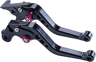 CNC Short Brake Clutch Levers Compatible Honda GROM MSX125 2014-2019 CBR250R 2011-2013 CBR300R/CB300F/FA 2014-2019 CB400F/CB400R 2013-2015 CBR500R/CB500F/X 2013-2019 Monkey 125 2018-2019,Black