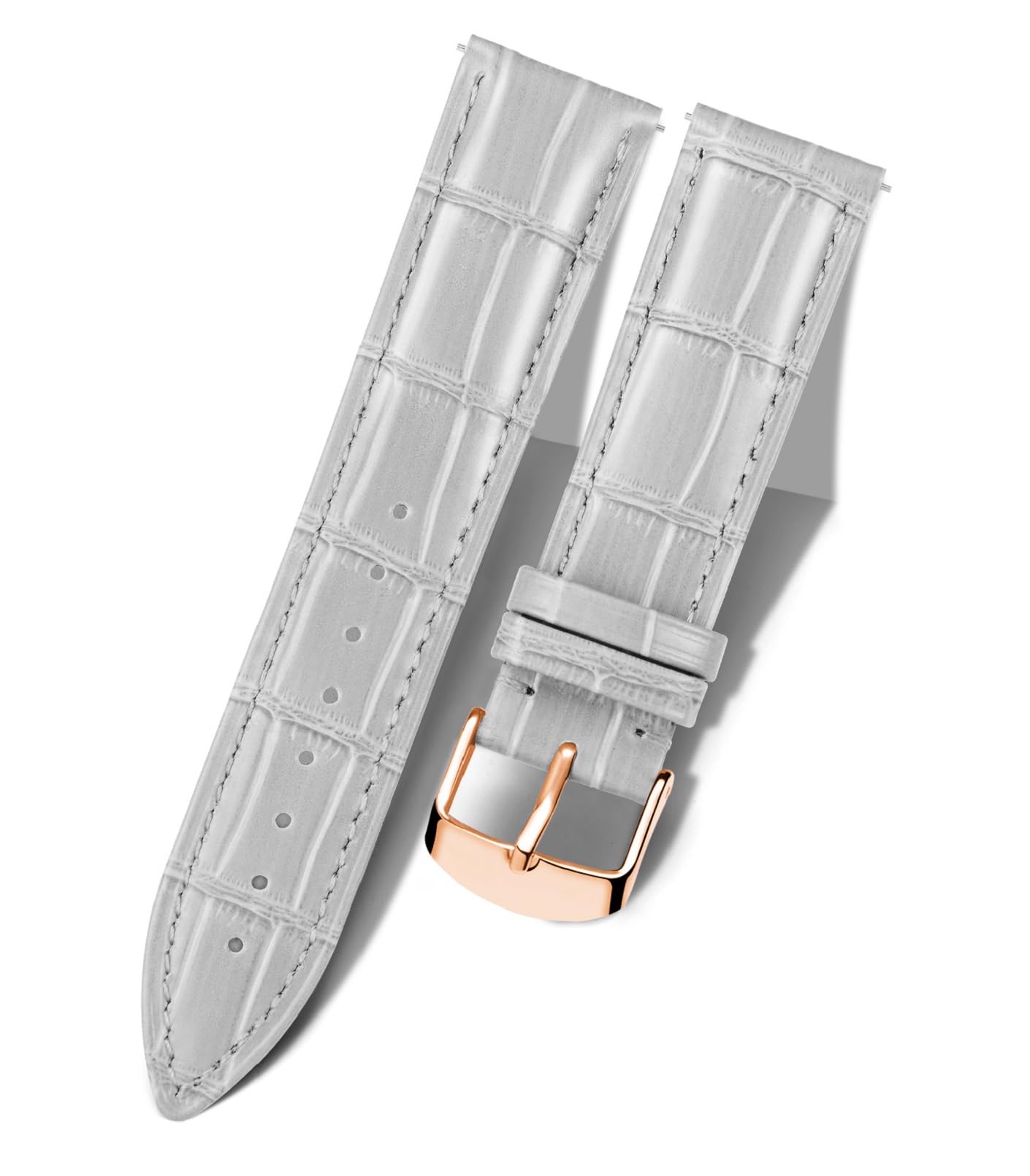 BINLUN Leather Watch Band Genuine Calfskin Replacement Watch Strap Quick Release Crocodile Pattern 10 Colors 13 Sizes for Men Women(10mm,12mm,14mm,