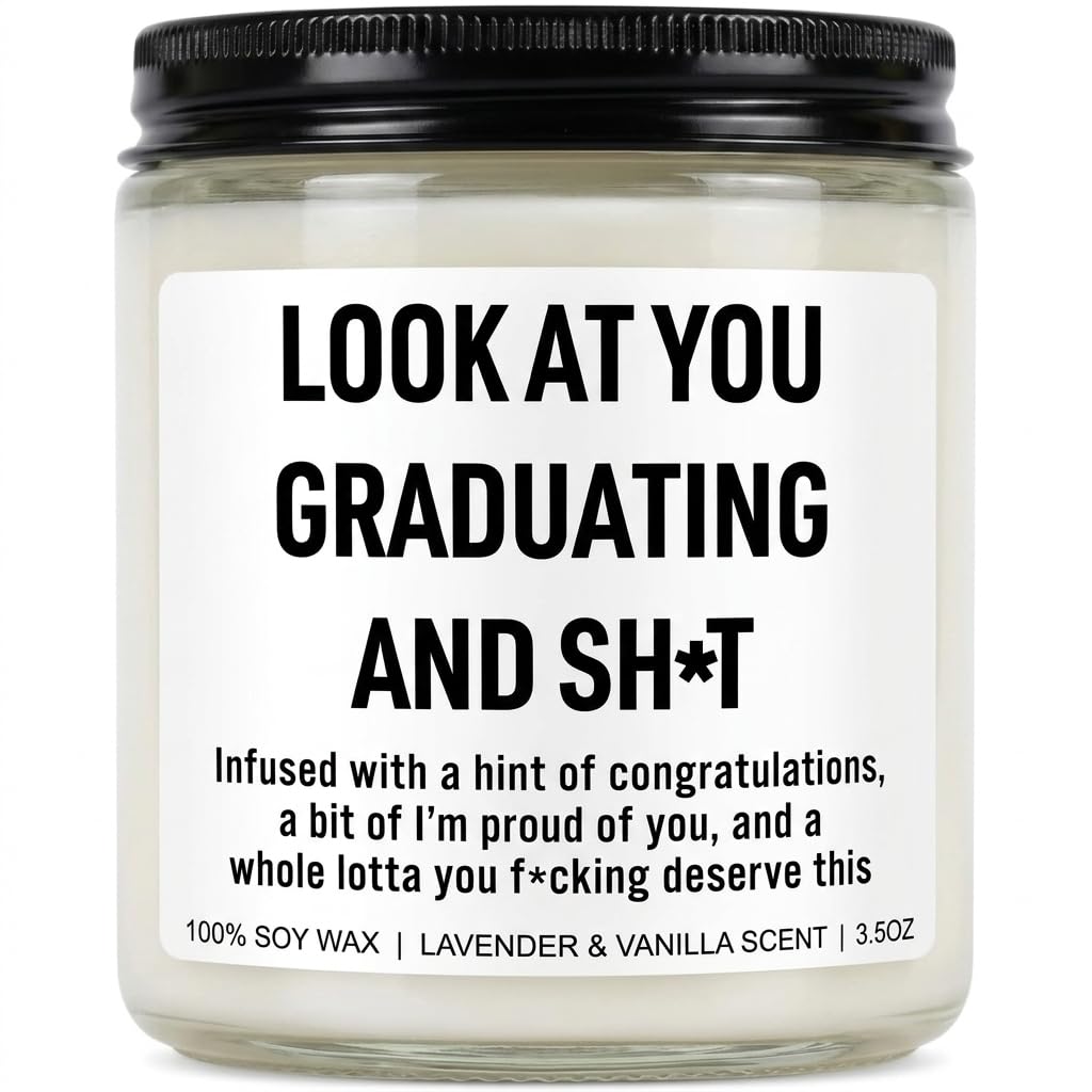 Funny Graduation Gifts for Hers Him, Graduation Presents Lavender Scented Candle, Congratulations Gifts for University College High School Graduates, Funny Nursing & Nurse Graduations Gift