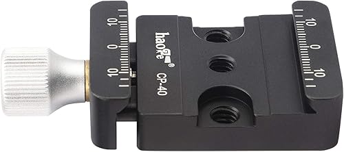 Miniatura 9 de Haoge CP-40 DSLR y abrazadera de liberación rápida sin espejo para conversión estándar tipo Arca Elevar Elevar Elevar Compatible con DJI Ronin S/SC