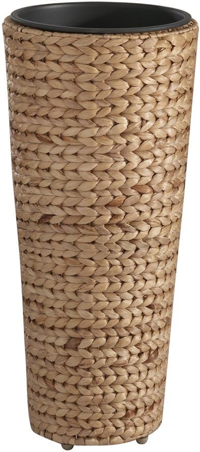 Gartenfreude 4001-1001-002 Plant Pot with Water Hyacinth Weaving 28 cm x 60 cm x cm for Inside or Out with Water-Proof Plastic Insert Natural Colours
