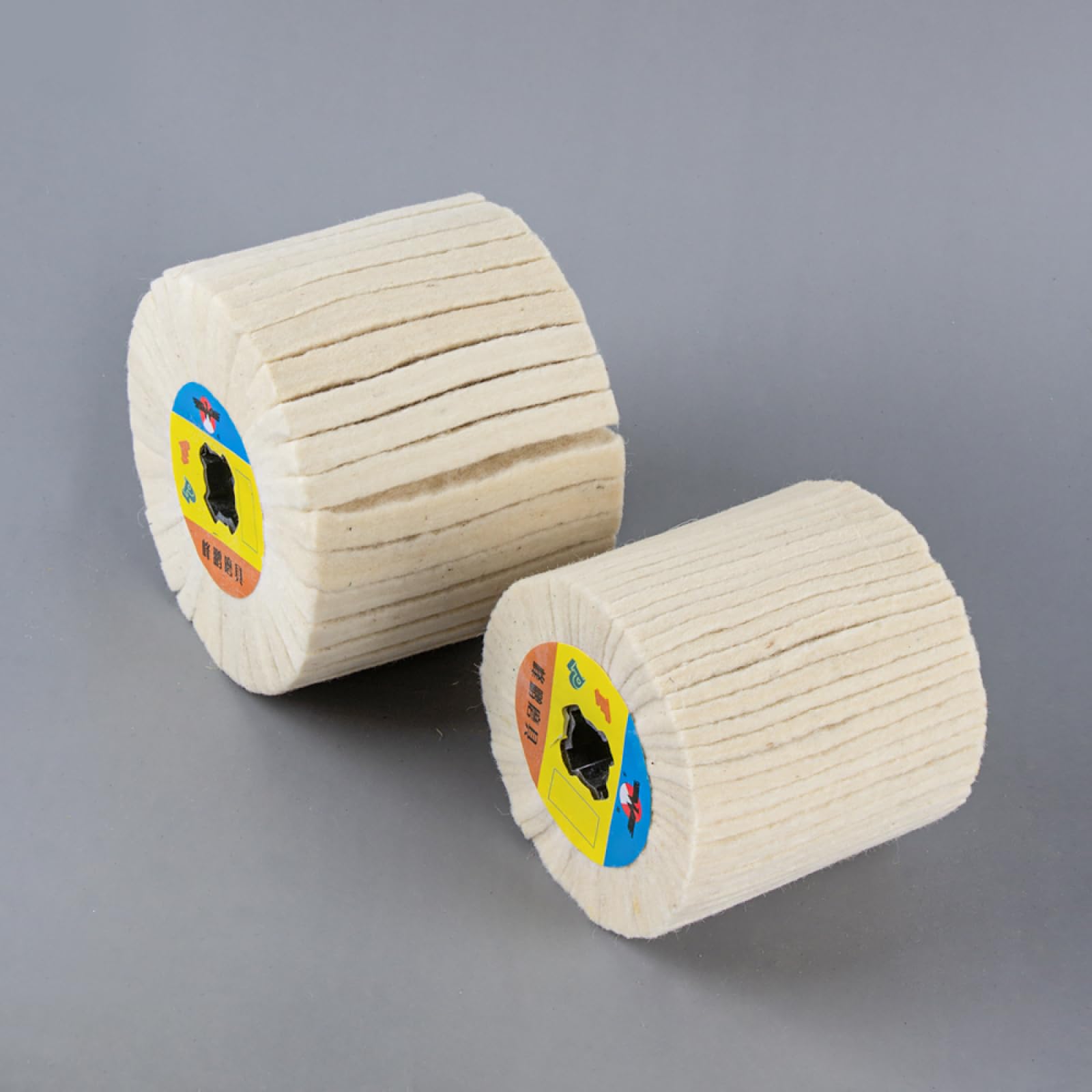 Rueda De Tambor De Desbarbado Y Pulido De Trefilado De Rueda De Fieltro De Lana Para Acero Inoxidable,125mmx100mm