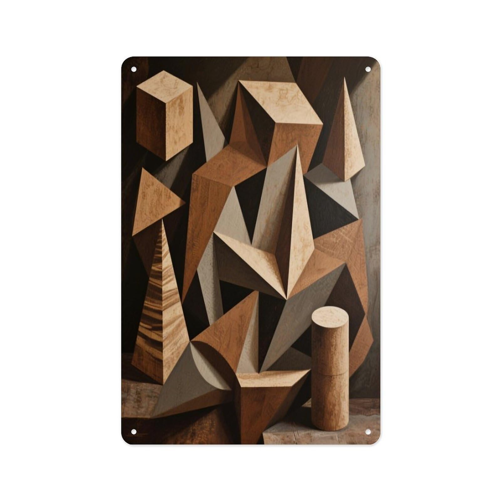Fekiloot Style Geometry Wall Decor Metal Signs Tin Signs Poster