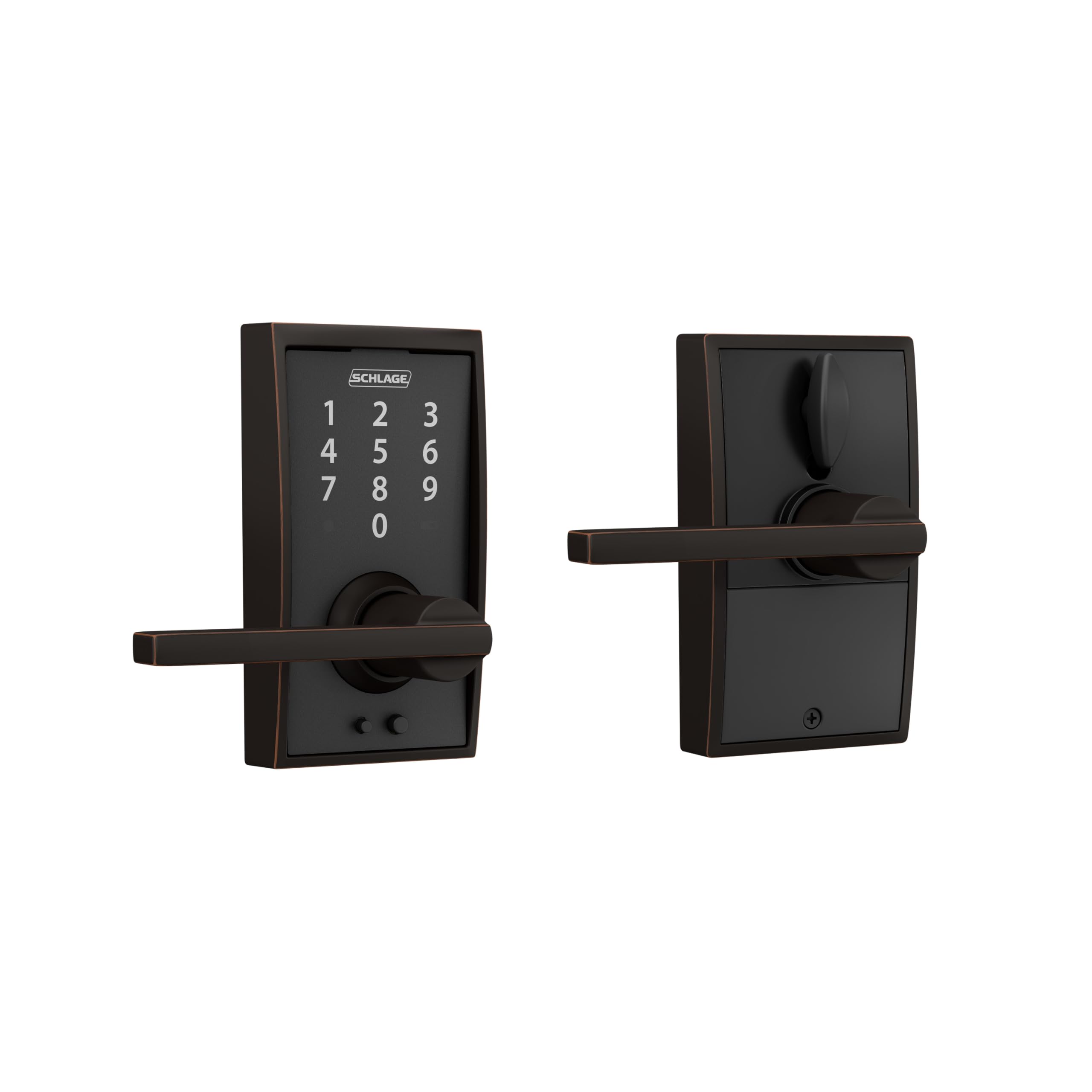 Clavier Schlage FE695 Avec Levier D'accent 619 - Pour Pièces, Fini Nickel Satiné (Occasion)