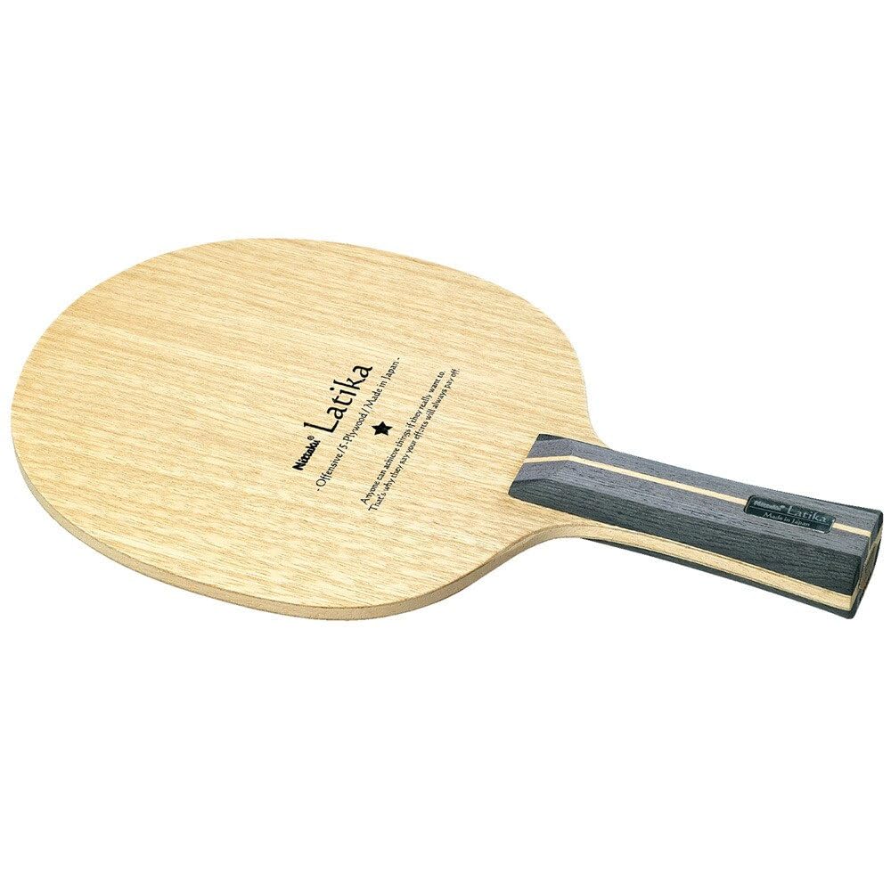 Nittaku NE-6857 Table Tennis Racket, Latika Shake Hand, for Attack, 5-Piece Plywood, Flare