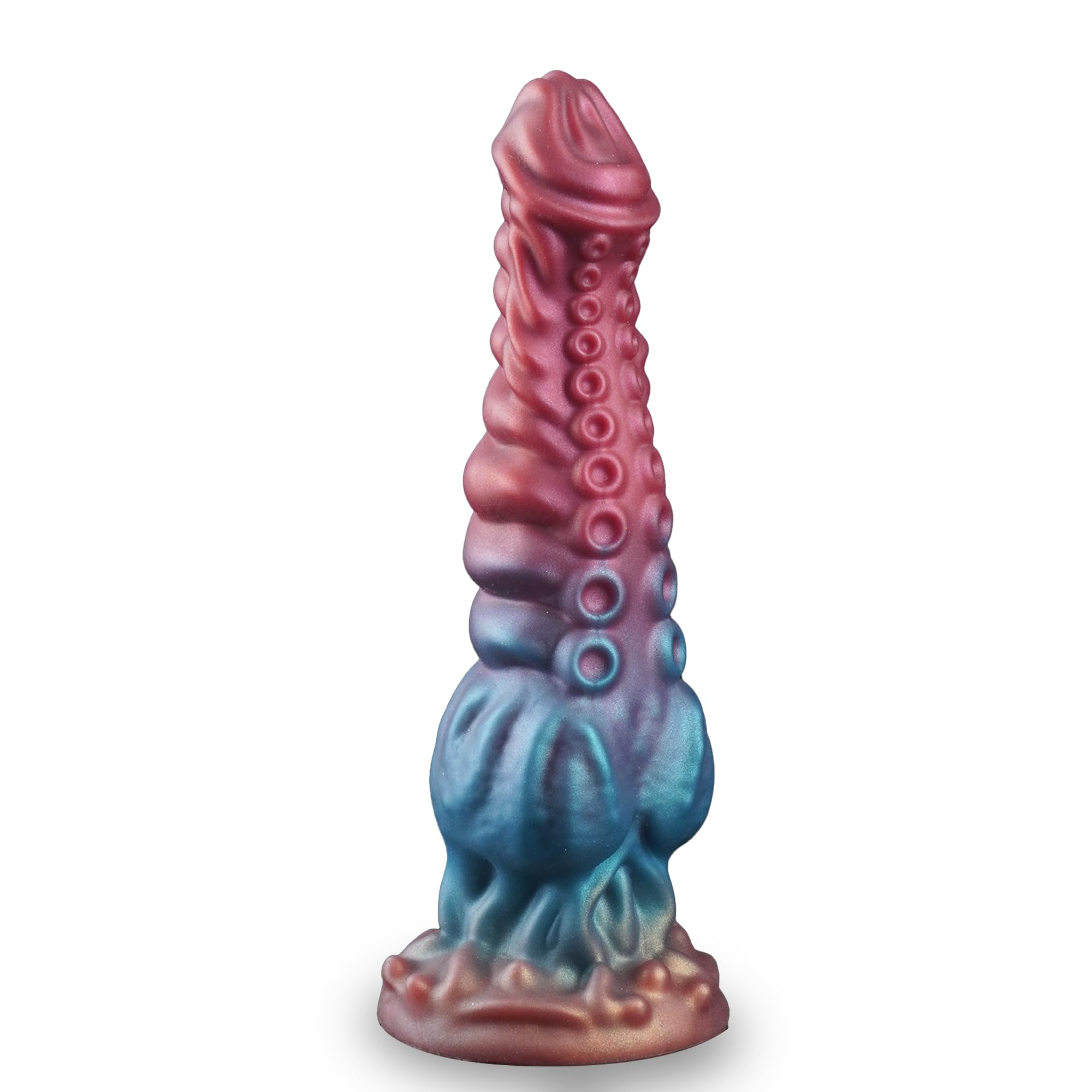 9.7in Huge Fantasy Monster Tentacle Dildo, Large Dragon Horse Thick Anal Knot Giant Big Dog Alien Silicone Knotted Dildo with Suction Cup, Adult Prostate Sex Toys for G Spot Gay Men Women