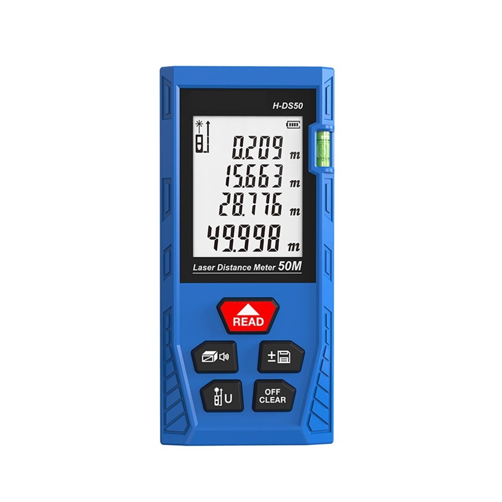 Medidor de Distancia láser Telémetro Digital 100m 70m 50m Telémetro Lazer Cinta métrica Regla Ruleta Medidor Herramienta Alta precisión(H-DS100 Blue)