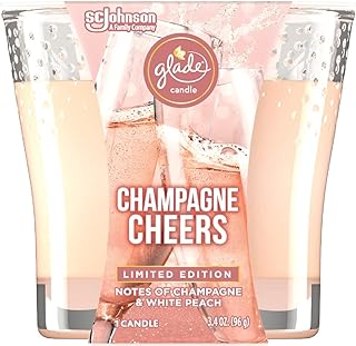 Glade Candle Jar, Air Freshener, Champagne Cheers, 3.4 oz