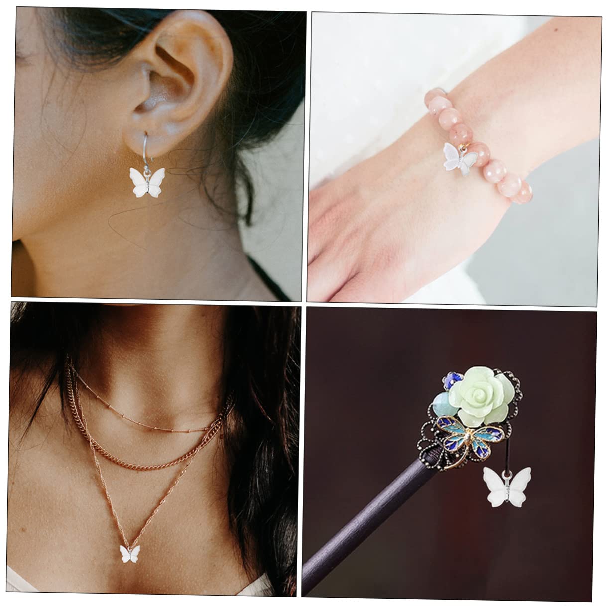 SHINEOFI 300 Pz Pendente Della Farfalla Farfalle Ciondolo Decorazioni Creazione Di Gioielli Charms Creazione Di Gioielli Pendenti Forma Di Animale Decorazione Forniture Fai Da Te Rame