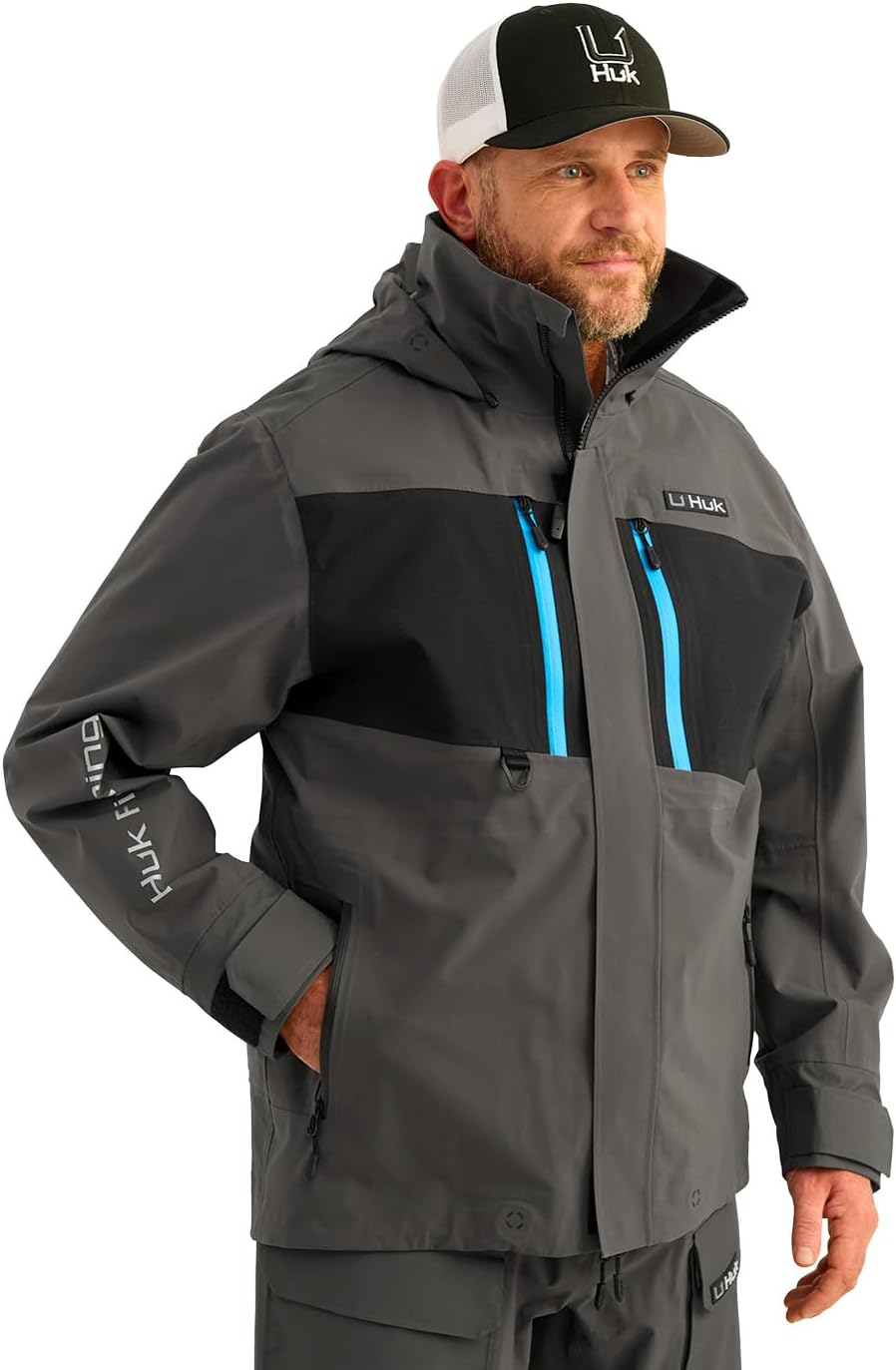 HUK mens Pro Series Jacket, Waterproof Fishing Jacket, Breathable Performance Outerwear