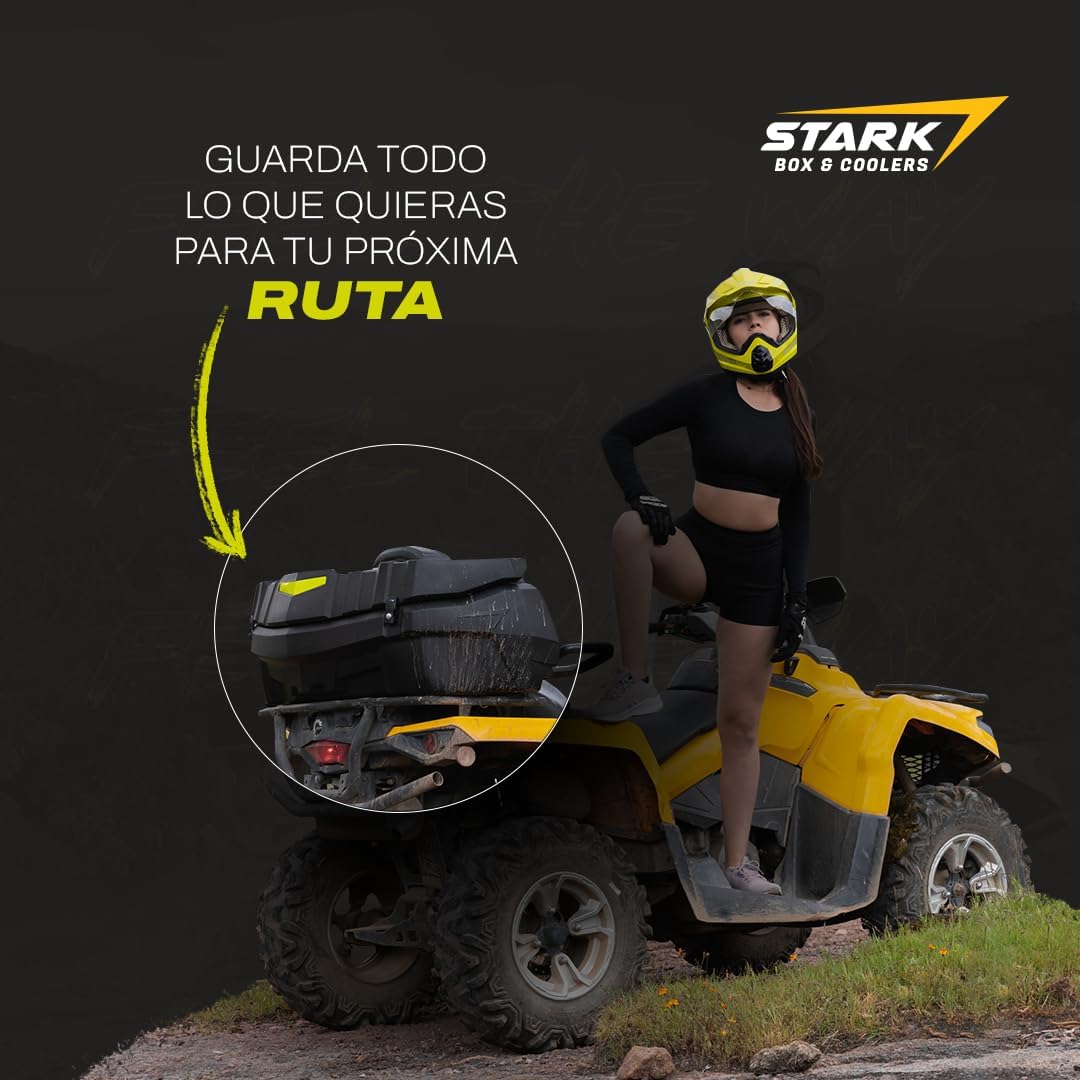 Touring model rear storage box for universal two-seater ATVs with a capacity of 86 liters