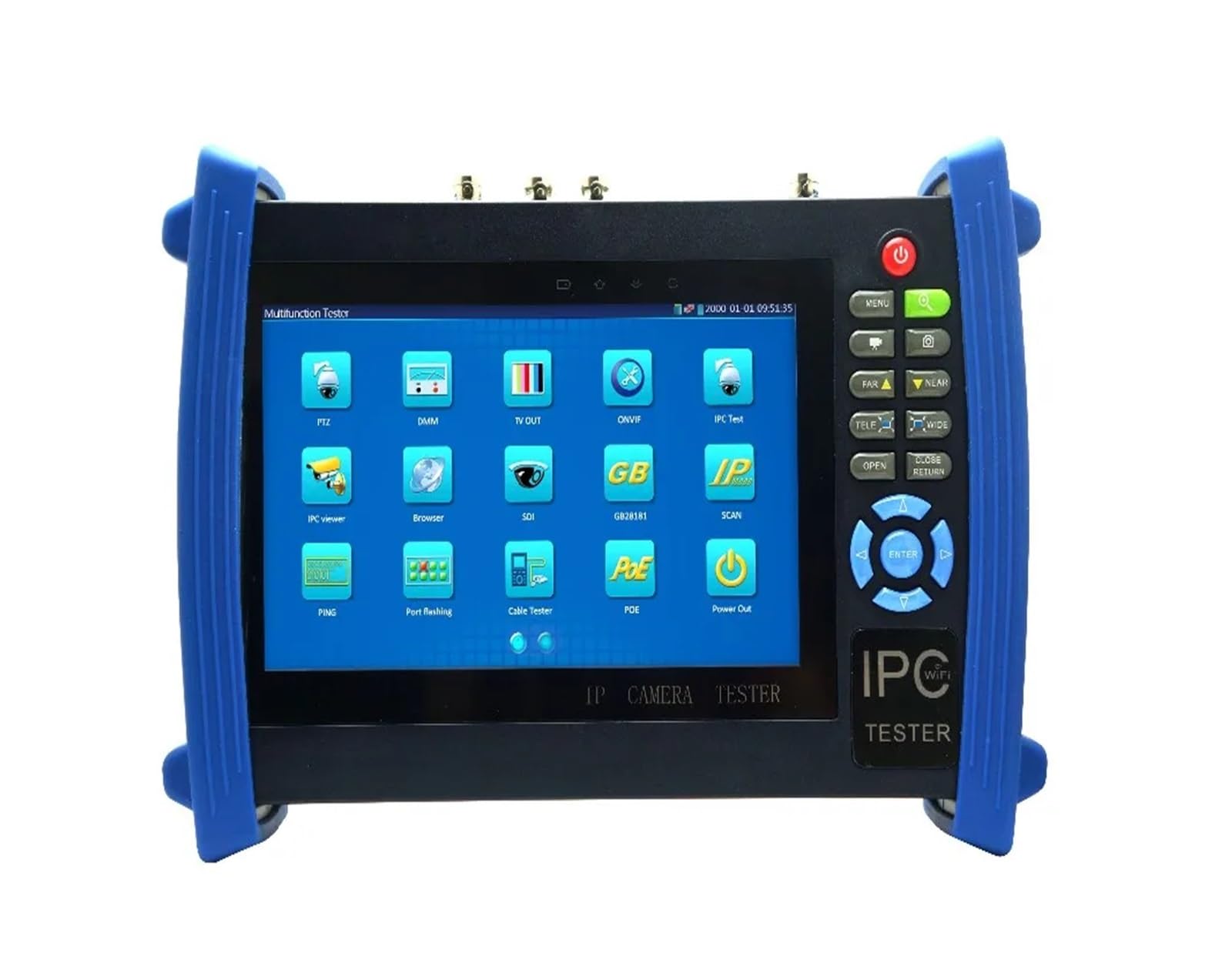 Monitor testera CCTV, Tester CCTV 7 w 1 7 "pojemnościowy ekran dotykowy Monitor LCD 1080P Tester kamery IP AHD/TVI/CVI Tester CCTV POE IPC8600MOVTs
