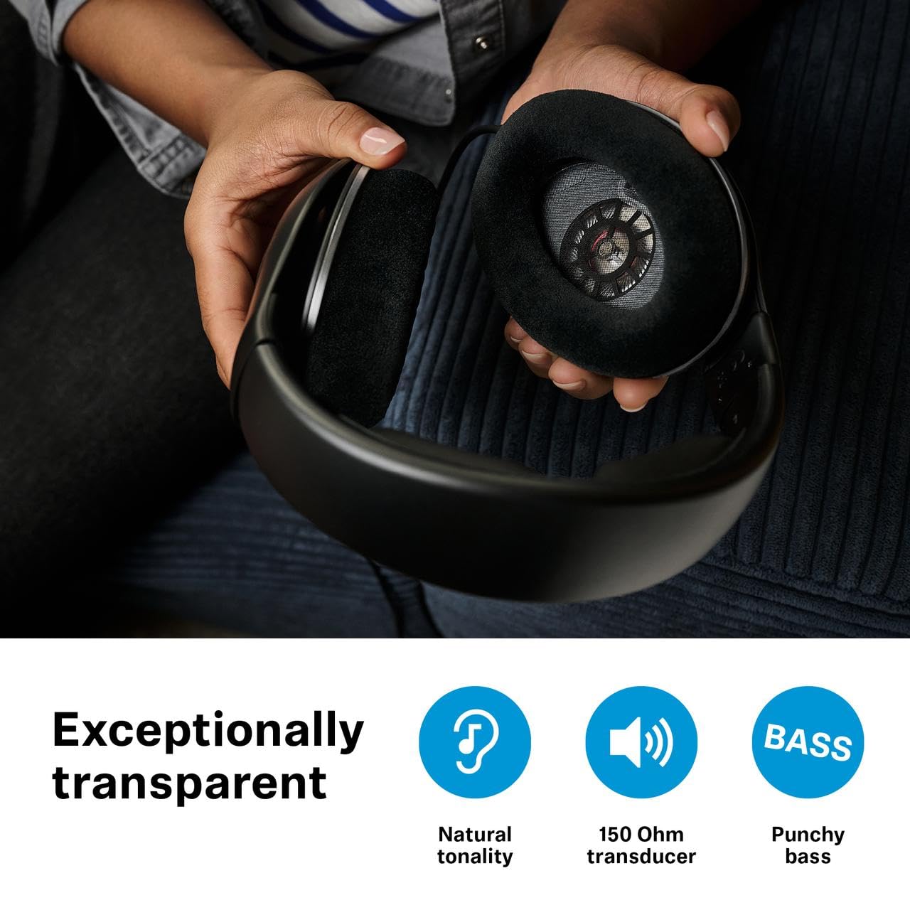 Sennheiser Fones de ouvido audiófilos HD 550 abertos – design leve