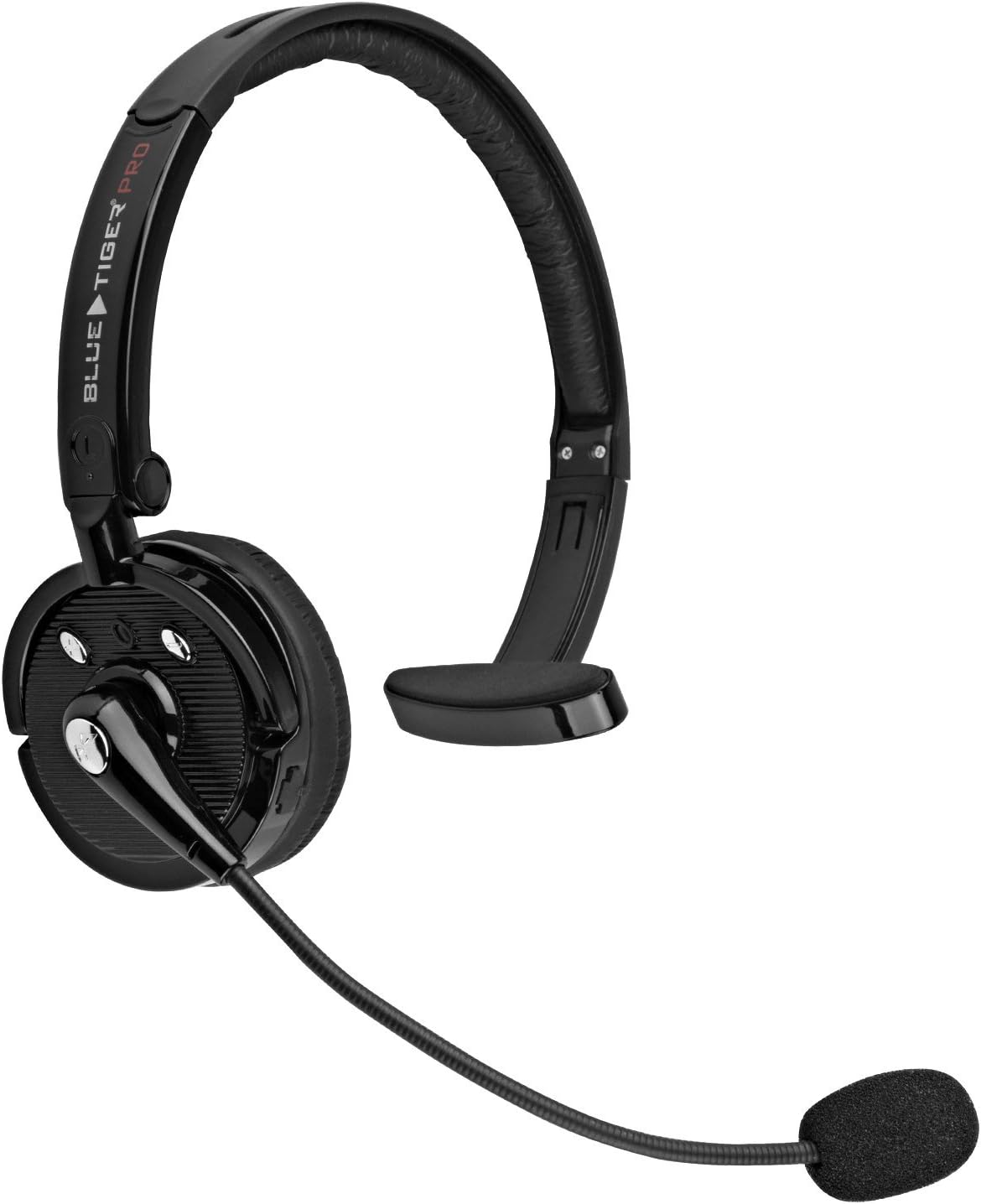 Blue Tiger Pro 17-120385 Wireless Bluetooth Headset with Mic - Black (Certified Refurbished)
