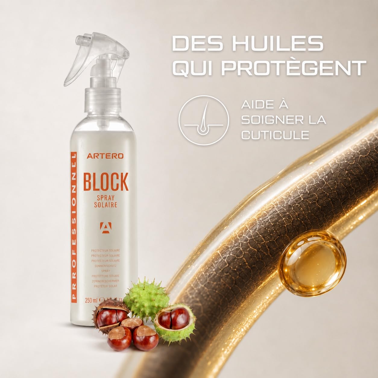 ARTERO Block. Crème Solaire pour Animaux de Compagnie. Protège Le Pelage des Effets des Rayons UV et infrarouges.