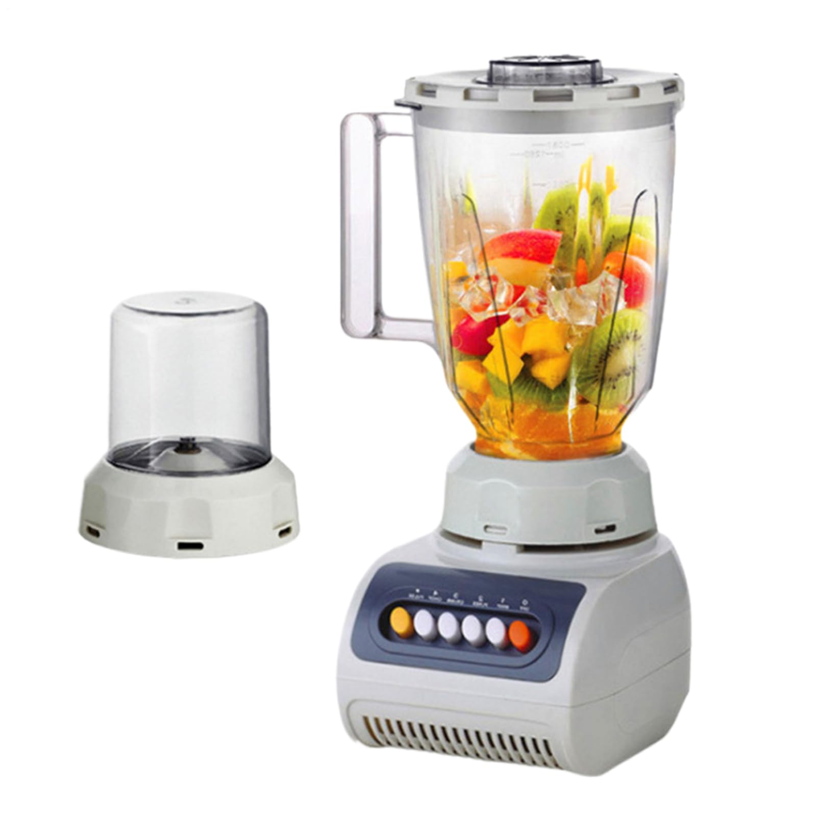 Blender Kuchenny 4 Prędkości z Podwójnym Dzbankiem Szczelny | Kuchenny Blender Przenośny Kubek Do Soków do Owoców Warzyw Jogurtu Mango użytku Domowego Podróży Siłowni Akademika