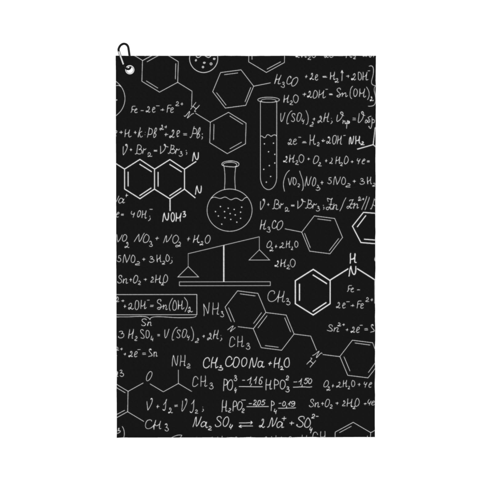 Hnnkloy Abstract Science Chemistry, 16x24 in Portable Waffle Golf Towels with Carabiner Clip for Golf Bag