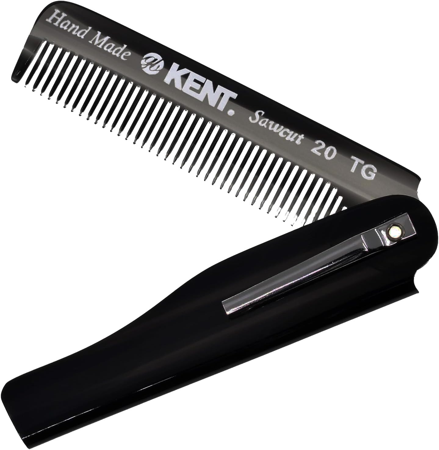 Kent Pettine Tascabile Pieghevole In Grafite Nera 20T Per - Foto 9