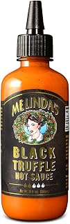 Melinda’s Black Truffle Hot Sauce: Italian Truffles, Cayenne Peppers, Garlic & Honey - Keto, No Sugar, No Carbs, 12oz Gourmet Flavor