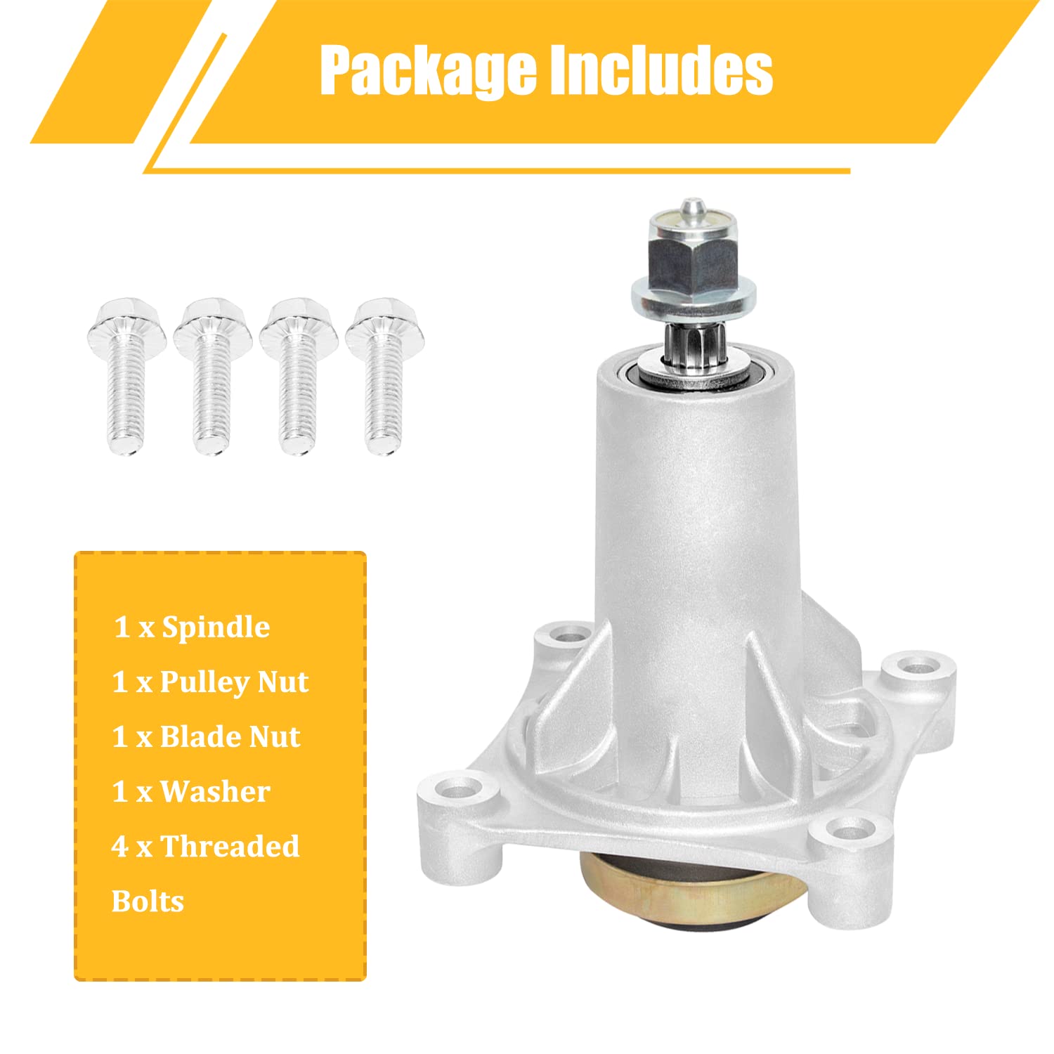 Craftsman Spindle Pulley Spindle Assembly With Pulley For 42" & 48" Decks - Fits Husqvarna, Part # 187292 & 153535 Yth18542 Spindle - Foto 2
