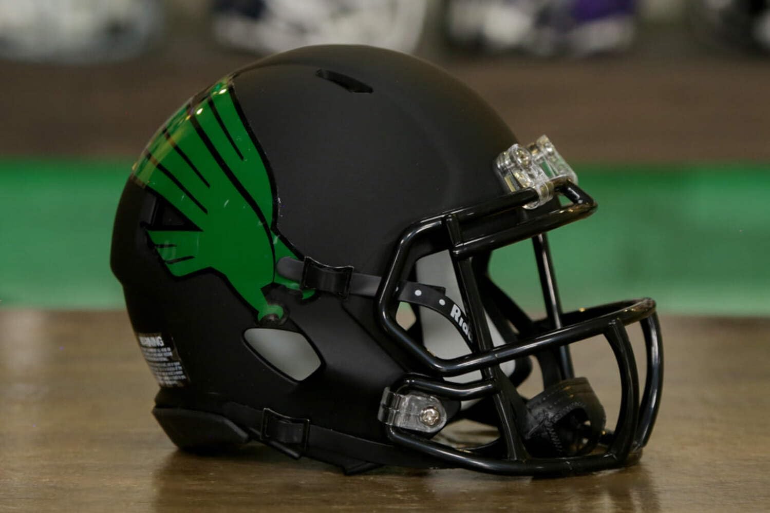 North Texas Mean Green Speed Mini Helmet - Matte Black