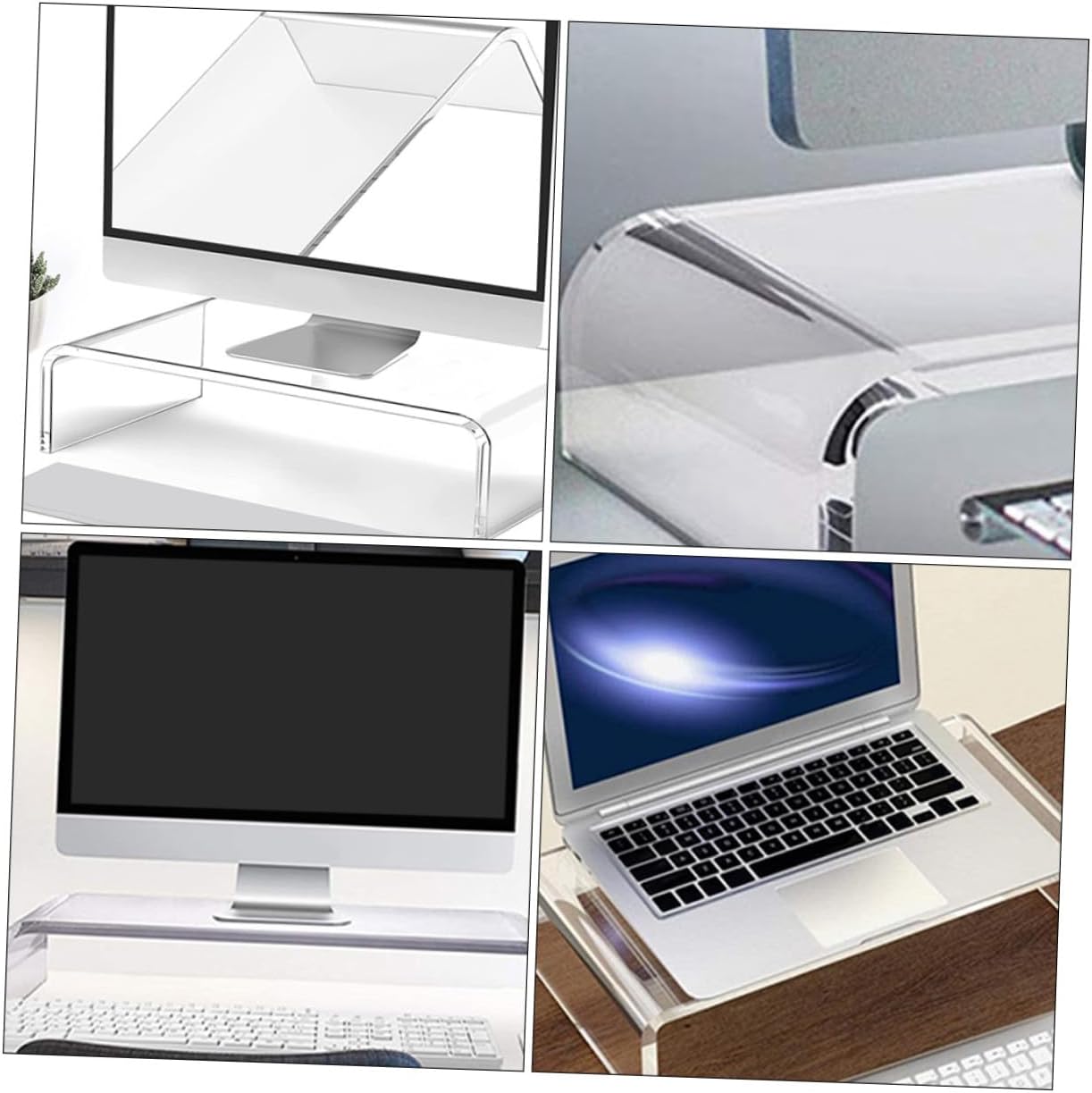 デスクトップモニター台 省スペース設計 耐荷重キーボード収納対応 卓上モニターライザー オフィス 自宅用パソコン高さ台兼用