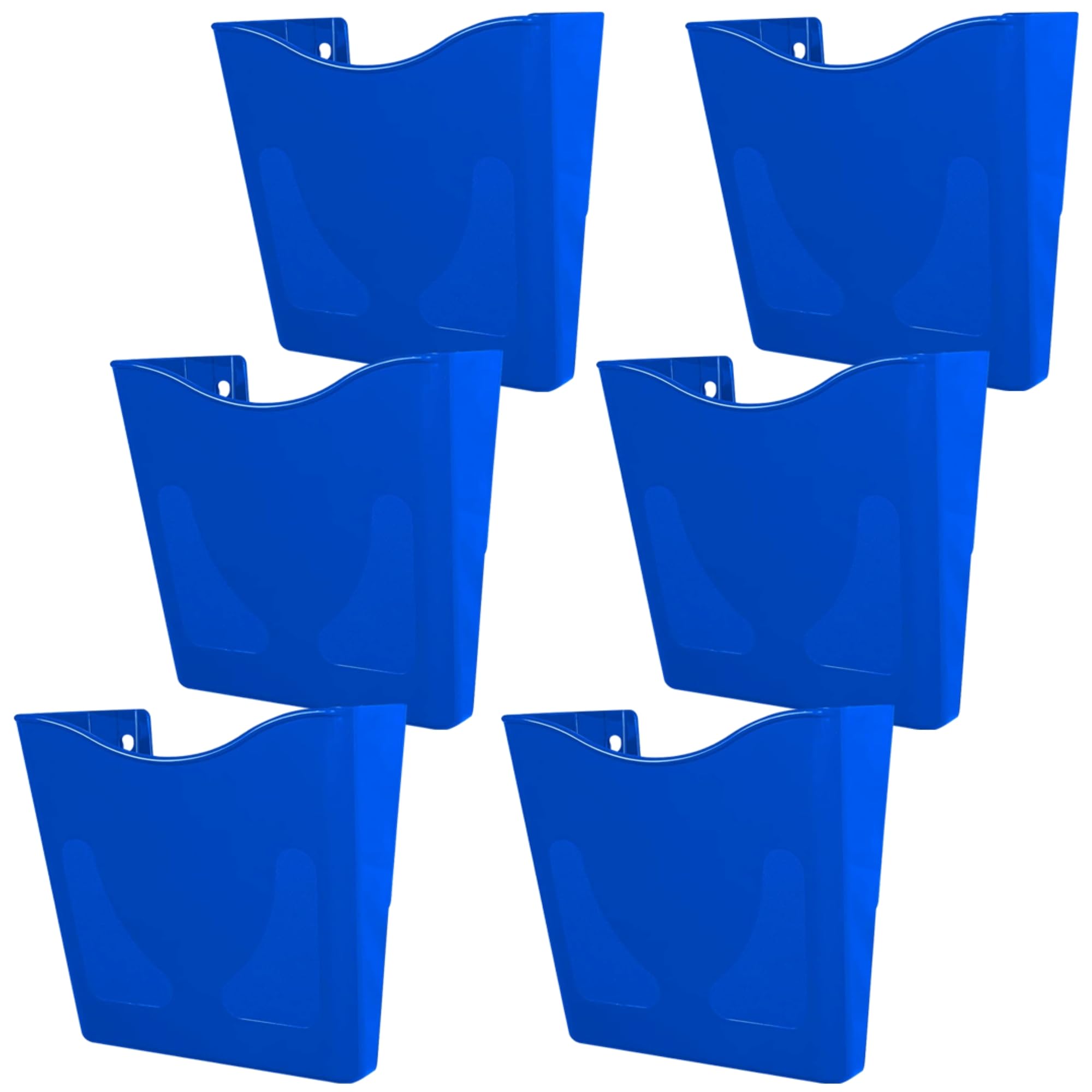 Deflecto 6-Pack Blue A4 Wall Mounted Document Holders โ Portrait Sign, Leaflet & Menu Display Stands