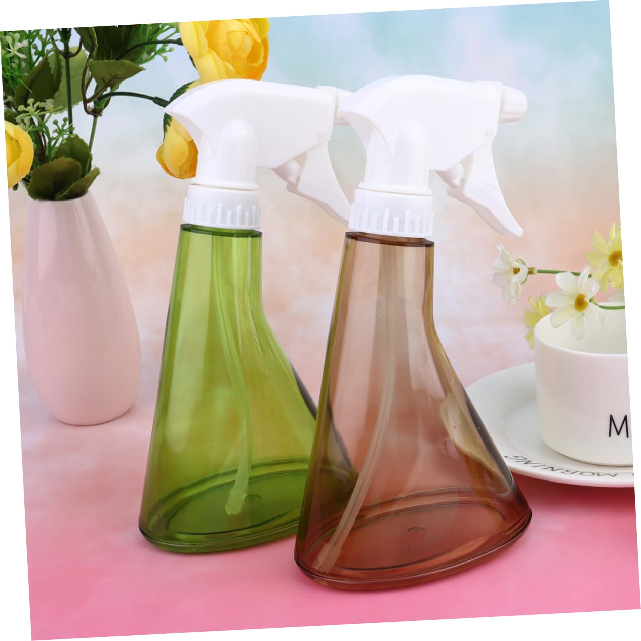 2piezas Botellas Pulverizadoras De Plástico Regaderas Para Jardín Pulverizadores De Agua Rellenables Transparentes Para Plantas y Limpieza