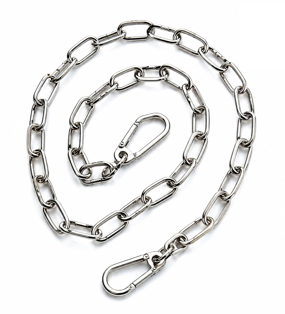 Q1 Beads 3 mm Stainless Steel Chain 4 Feet Long with 2 Pcs. Snap Hook (5 mm x 50 mm) Lightweight, Utility, Garden Hanging Plants/pots – Balcony or Indoor décor (Chrome)-Pack of 1-image-9